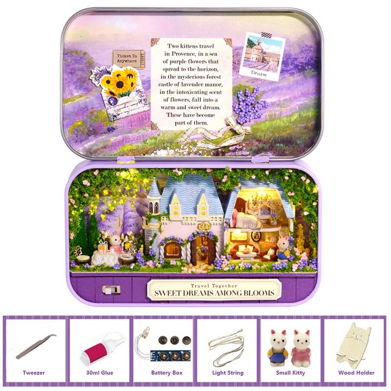 MAGQOO 3D Wooden Dollhouse Miniature DIY Doll House Kit with Furniture,1:100 DIY Box Theater Kit(Pack of 3) - Image 2